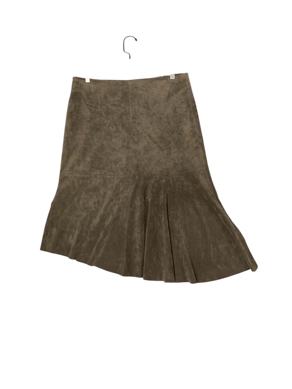 Ivanka Trump Brown Suede A-Line Flared Skirt Size M